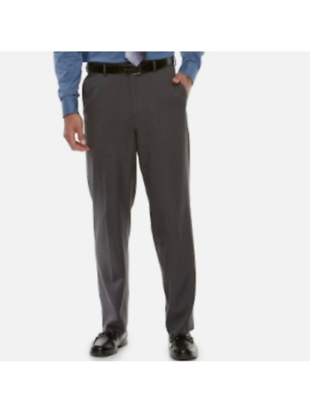 Croft & Barrow Men's Gray Flat Front Wool Blend Dress Pants Size 38x29